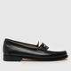 G.H. BASS easy weejuns penny loafer flat shoes in black & white