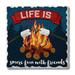 Counterart Absorbent Stone Coasters - Life Is Smore Fun - Set of 4 - 4x4x225
