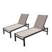 Kozyard Modern Full Flat Aluminum Patio Reclining Adjustable Chaise Lounge with Sunbathing Textilence for All Weather