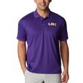 Men's Columbia Purple LSU Tigers PFG Tamiami Omni-Shade Polo