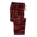 Men's Big & Tall Flannel Plaid Pajama Pants by KingSize in Oxblood Plaid (Size 5XL) Pajama Bottoms