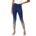 Plus Size Women's 360 Stretch Jegging by Denim 24/7 in Metallic Paisley Ombre (Size 34 W) Pull On Jeans Denim Legging