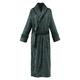 TBATM Super Soft Men's Bath Robe, Winter Thickening Flannel Dressing Gown, with Absorbent Shawl Collar Belt Pocket Mens Calf Length Robe, dark green,L