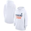 Women's G-III 4Her by Carl Banks White Detroit Tigers Tri-Blend Team Fleece Pullover Hoodie