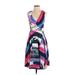 Slate & Willow Casual Dress - A-Line: Pink Print Dresses - Women's Size 4