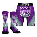 Men's Rock Em Socks Sacramento Kings Tie Dye Underwear and Crew Combo Pack