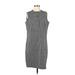 Ann Taylor Casual Dress - Sheath: Black Grid Dresses - Women's Size Medium