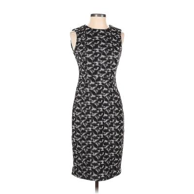 Calvin Klein Casual Dress - Sheath Crew Neck Sleeveless: Black Dresses - Women's Size 2