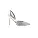 Marc Fisher Heels: D'Orsay Stilleto Cocktail Party Silver Shoes - Women's Size 8 - Pointed Toe