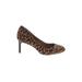 Banana Republic Heels: Pumps Stilleto Cocktail Party Tan Leopard Print Shoes - Women's Size 6 1/2 - Round Toe