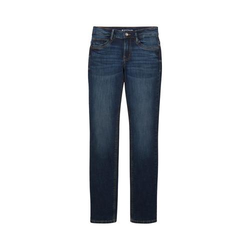 TOM TAILOR Damen Alexa Straight Jeans, blau, Uni, Gr. 28/32