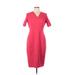 Elie Tahari Casual Dress - Sheath: Pink Print Dresses - Women's Size 12