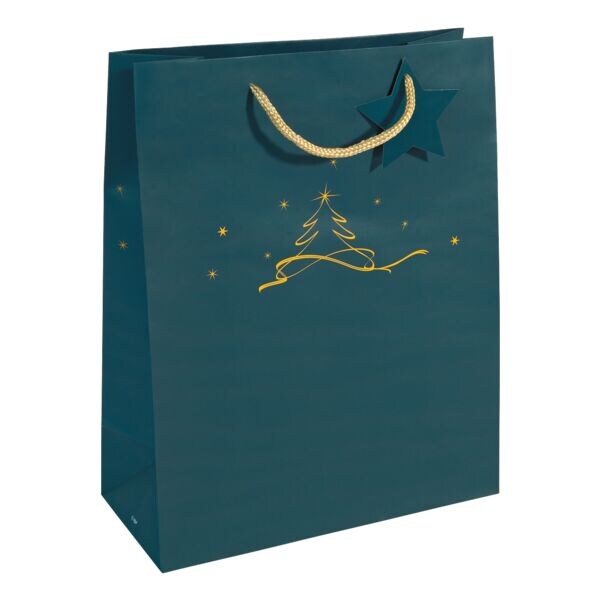Sigel 5er-Pack Geschenktasche »Christmas Tree« Large türkis, 26x33x12 cm Image