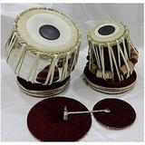 Tabla Set - Iron Tabla Set And Sheesham Wood Daya With padded Bag And Hammer And Plywood Ring set