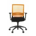 Bürostuhl / Chefsessel PORTO BASE Sitz Stoff/Rücken Netz schwarz/orange hjh OFFICE