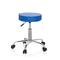 Hocker / Drehhocker / Arbeitsstuhl OPERATOR II Kunstleder blau Chrom hjh OFFICE