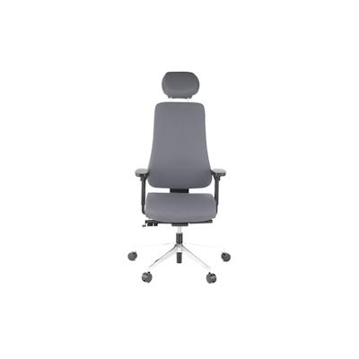 Bürostuhl / Chefsessel PRO-TEC 400 Stoff anthrazit Alu poliert hjh OFFICE