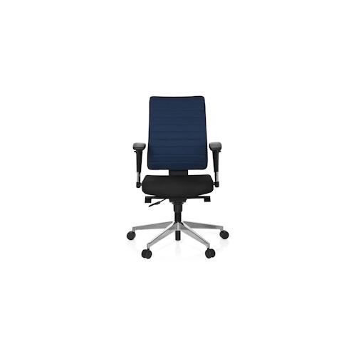 Bürostuhl / Drehstuhl PRO-TEC 350 Stoff schwarz/blau hjh OFFICE