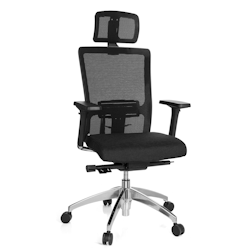 Bürostuhl / Chefsessel ASTRA LUX Netz schwarz hjh OFFICE Image