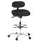 Hocker / Drehhocker / Arbeitsstuhl WORK MF Stoff schwarz Chrom hjh OFFICE