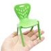 Farfi 1:10 Miniature Chair Candy Color Unbreakable Plastic Dollhouse Model Chair for Kids (Green)