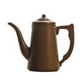 Farfi Miniature Teapot Bright Color Birthday Gift Exquisite Dollhouse Mini Tea Kettle for Children (Tan)