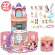 PayUSD Doll House Small Dollhouse Portable Little Doll Houses for Girl Dollhouse Playset with Furniture Light Strip Pretend Play Princess Castle Dolls House Christmas Birthday Gifts for 3 4 5 6 7 8 9