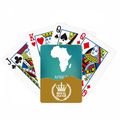 Africa Continent Outline Outline Map Royal Flush Poker Playing Card Game