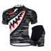 Sponeed Bicycling Jersey Set Men Short Sleeve Cycling Shirts Pocket Breathable Bicycle Tights Padded Gray S