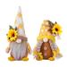 2Pcs Sunflower Gnomes Plush Decor World Bee Day Fall Decor Sunflower Gnome Plush Doll for Home Farmhouse Kitchen Plush Collection