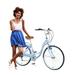 26 in. Beach Cruiser Bike 7 Speed Women s Comfort Bike with Seat Rack Blue