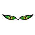 Arealer 2PCS Car Stickers Evil Eye Zombie Style Sunproof Waterproof Decal for Rearview Mirror 5*2in