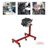 Miumaeov 1250/1500 LBS Capacity Engine Stand Red Folding Engine Stand with 360 Degree Adjustable Head for Maintenance Cast Iron Square Steel Frame Engine Hoist for Garages Repair Shops