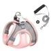 Breathable Outdoor Walking With Traction Rope Comfortable Pet Chest Strap Cat Harness Pet Supplies For Small Dogs Cats PINK XS WITH TRACTION ROPE