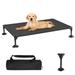 Snagle Paw Large Elevated Dog Bed Portable Raised Pet Cot Chew Proof Dog Bed Platform with Adjustable Anti-Slip Feet Waterproof Pet Bed Black