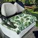 Xoenoiee Green Tropical Leaves Pattern Golf Car Seat Covers Golf Cart Accessories Universal Fit 2-Person Golf Cart Seat Blanket Summer Golf Cart Seat Towel Super Soft