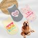 Mairbeon Pet Shirt Letters Pattern Heart Shape Stripe Lovely Pet Sweatshirt Costume for Home Wear