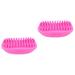 Pet Bath Brush 2pcs Silicone Massage Brush Pet Bath Scrubber Pet Grooming Brush Bath Brush The Dog Pink Grooming Brush for Dogs Pet Bath Brush Pet Grooming Brush