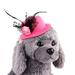 Clearance under $5-Shldybc Pet Summer Cap Dog Hat Visor Hat Outdoor Cat Cap Feathers Lace Hat Dog Birthday Party Supplies Dog Hats on Clearance