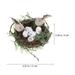 1 Set Artificial Bird Nest With Eggs Fake Birds Faux Bird Nest Spring Ornaments