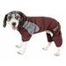 Pet Life Active Fur-Breeze Heathered Performance 4-Way Stretch Two-Toned Full Bodied Hoodie - Burgundy Extra Large