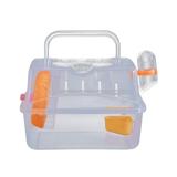 Hamster Carrier with Accessories Travel Case Food Bowl Running Wheel Portable Hamster Carrier Small Pet Crate