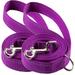 2-Pack 6FT Reflective Dog Leash for Large&Medium and Small Dogs Durable Nylon Leashes for Walking and Training 6 Foot Dog Leash with D Ring for Puppy 1 inch X 6FT(Purple&Purple 2-Pack)