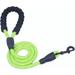 Reflective Multi-Color Dog Traction Rope Round Rope Dog Strap Comfortable Handle Suitable for Medium and Large Dogs (Green)