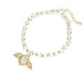 Jewelry Necklace Adorable Decorative Adjustable - Pearl Wings Pet Necklace - for Outdoor