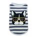 Pet Shirt Round Collar Stripe Bowknot Decor - Pet Dog Sleeveless Shirt Outfit - for Party