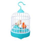 BESTONZON 1Pc Mini Voice-controlled Induction Plaything Simulation Small Birdcage Toy