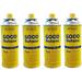 NATIONAL STANDARD Butane Fuel Cylinders| 8oz Butane Canisters for Portable Stove | Butane Torch Replacement Canisters - RVR - TSV Safety System- 4 Pack