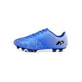 Frontwalk Man Sport Sneakers Lace Up Soccer Cleats Round Toe Football Shoes Sports Comfort Athletic Shoe Kids Low Top Black Sapphire Blue Long Cleats 8(M)