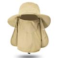 Sun with Removable Face Neck Cover Flap Wide Brim Fishing Hat Summer Outdoor Sun Protection Fishing for Man and Women